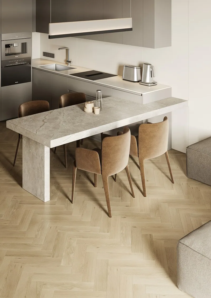 Fargo Herringbone Дуб Копенгаген: в интерьере