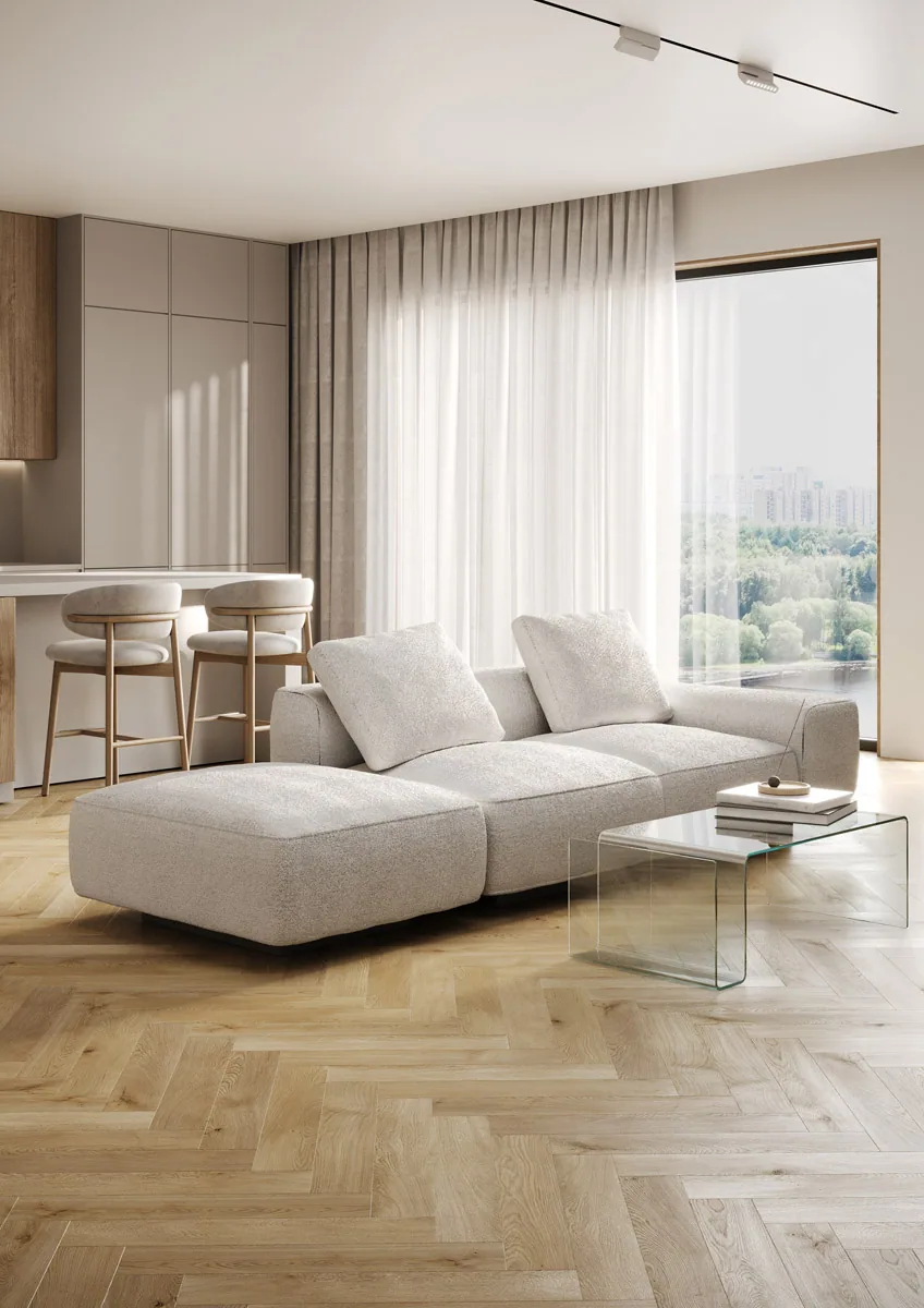 Fargo Bevel Parquet Дуб Гавана: интерьер коллекции