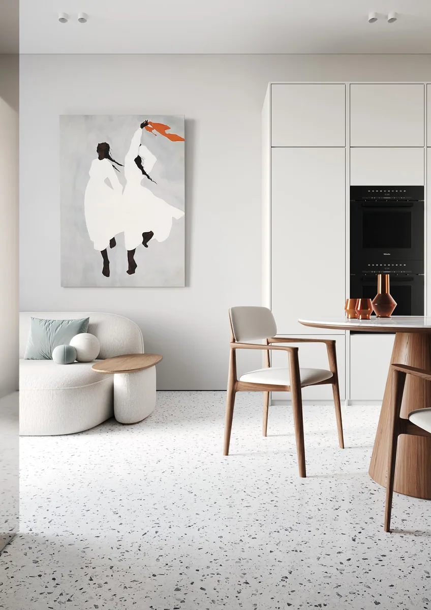Fargo Stone LVT Терраццо Гранж: в интерьере