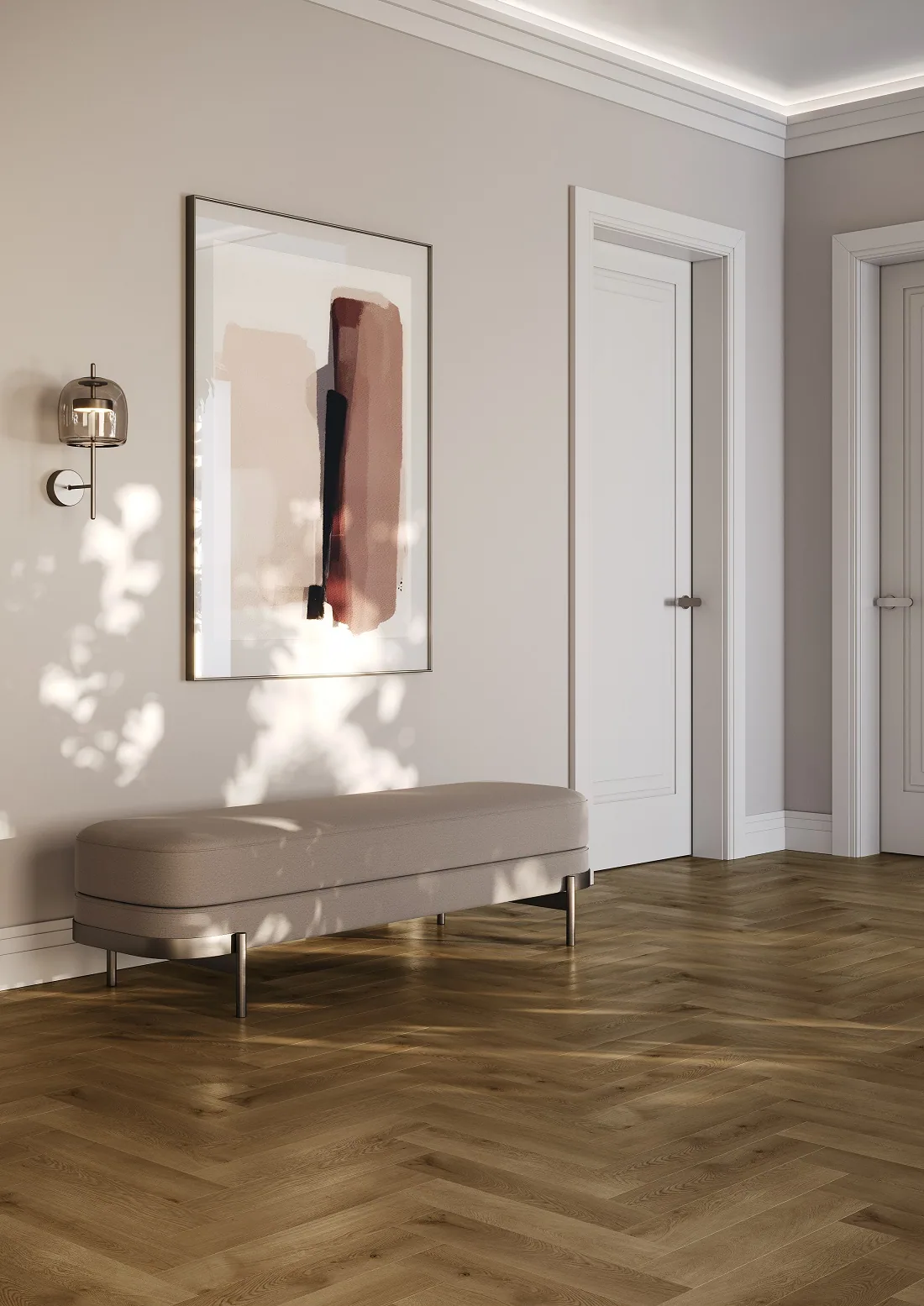 Fargo Herringbone Дуб Окленд: в интерьере