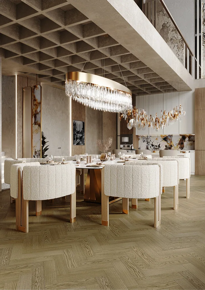 Fargo Quartz Parquet Штучный Дуб Конго: в интерьере