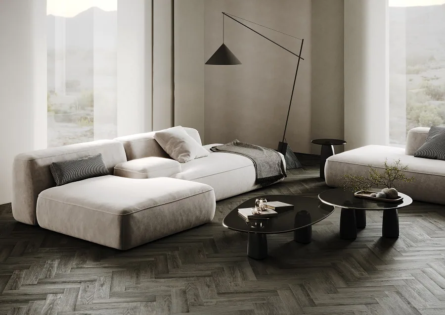 Fargo Herringbone Дуб Борнео: в интерьере