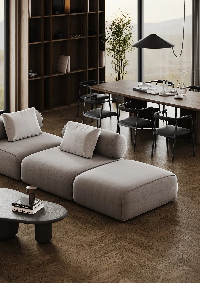 Fargo Quartz Parquet Штучный Дуб Брауни: в интерьере