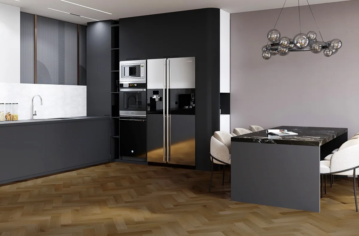 Fargo Herringbone Дуб Окленд: в интерьере