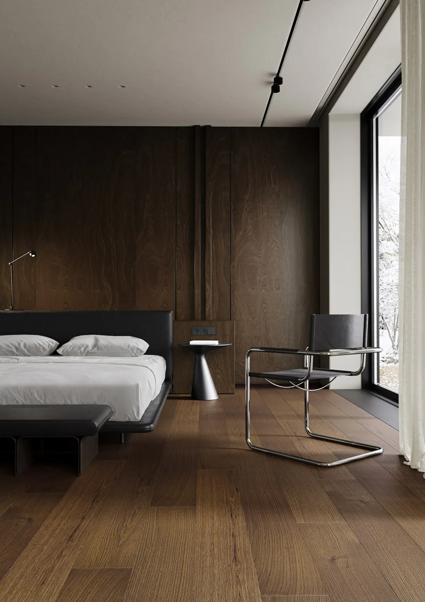 Fargo Quartz Parquet Престиж Дуб Кедровый латте: в интерьере