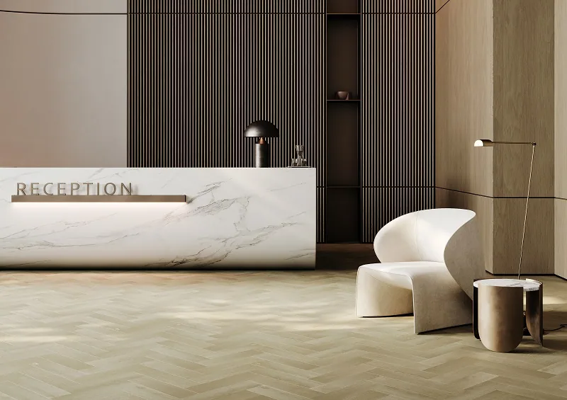 Fargo Herringbone Дуб Атлантик: в интерьере