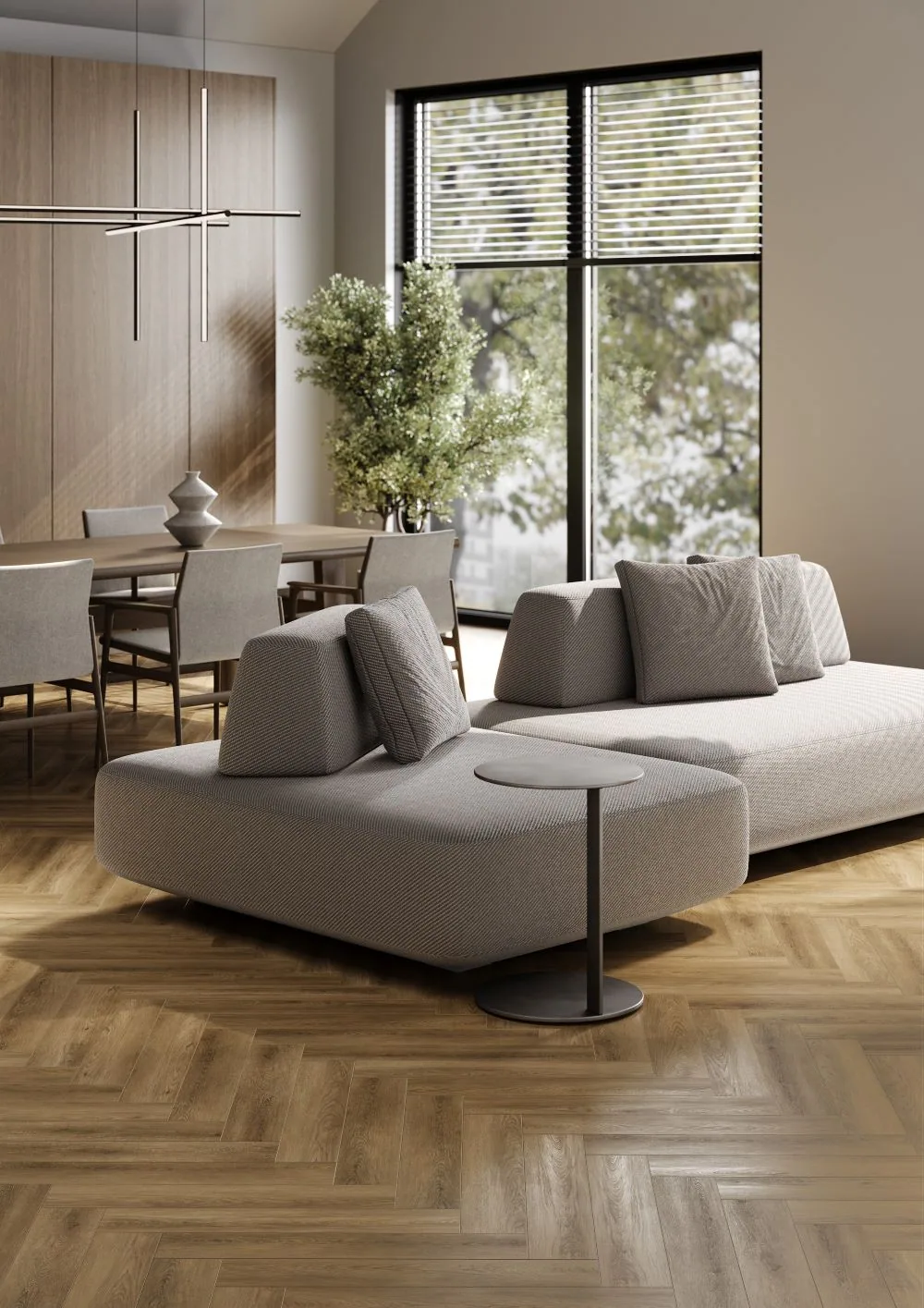 Fargo Bevel Parquet Дуб Севилья: в интерьере