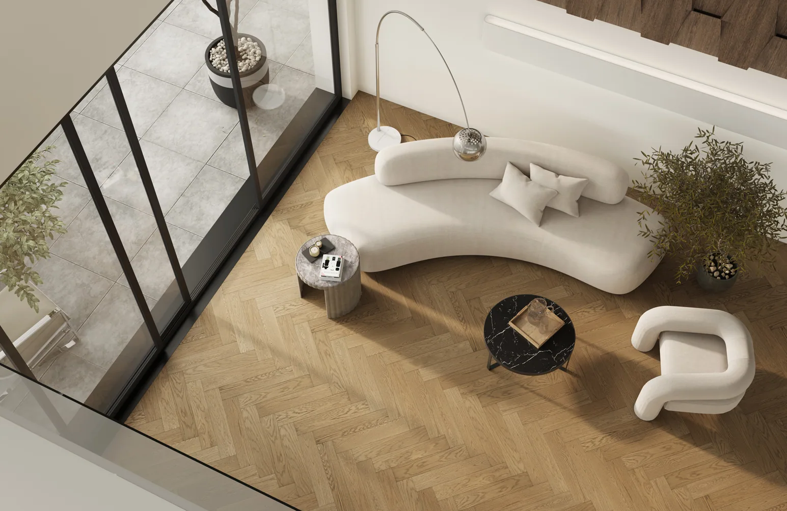 Fargo Quartz Parquet Английская Ёлка Дуб Рустикальный: в интерьере