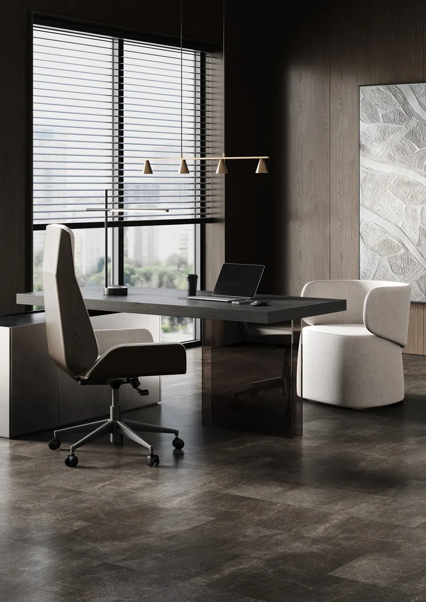 Fargo Stone LVT Мрамор Медный: в интерьере