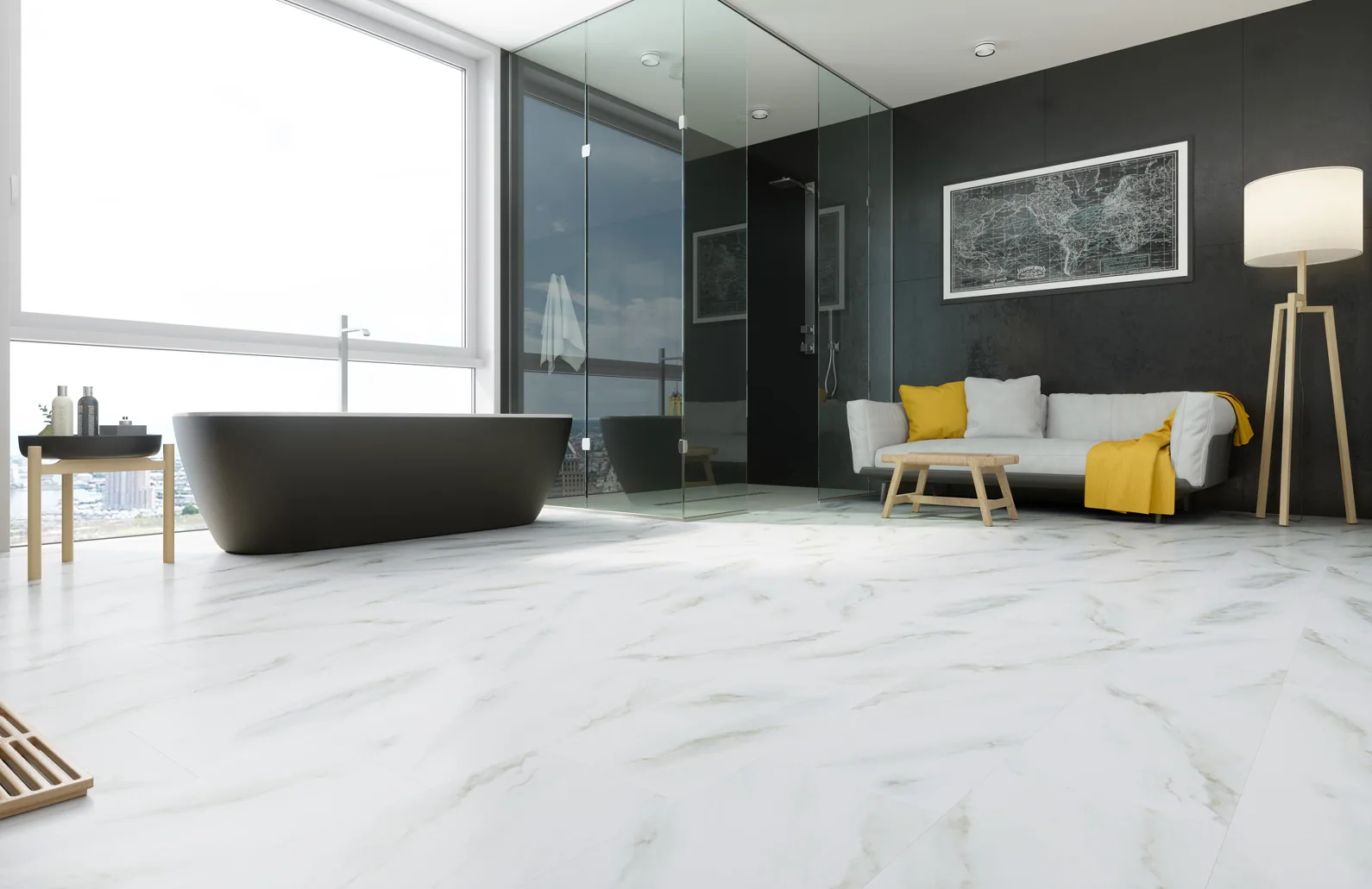 Fargo Stone Белый Мрамор: в интерьере