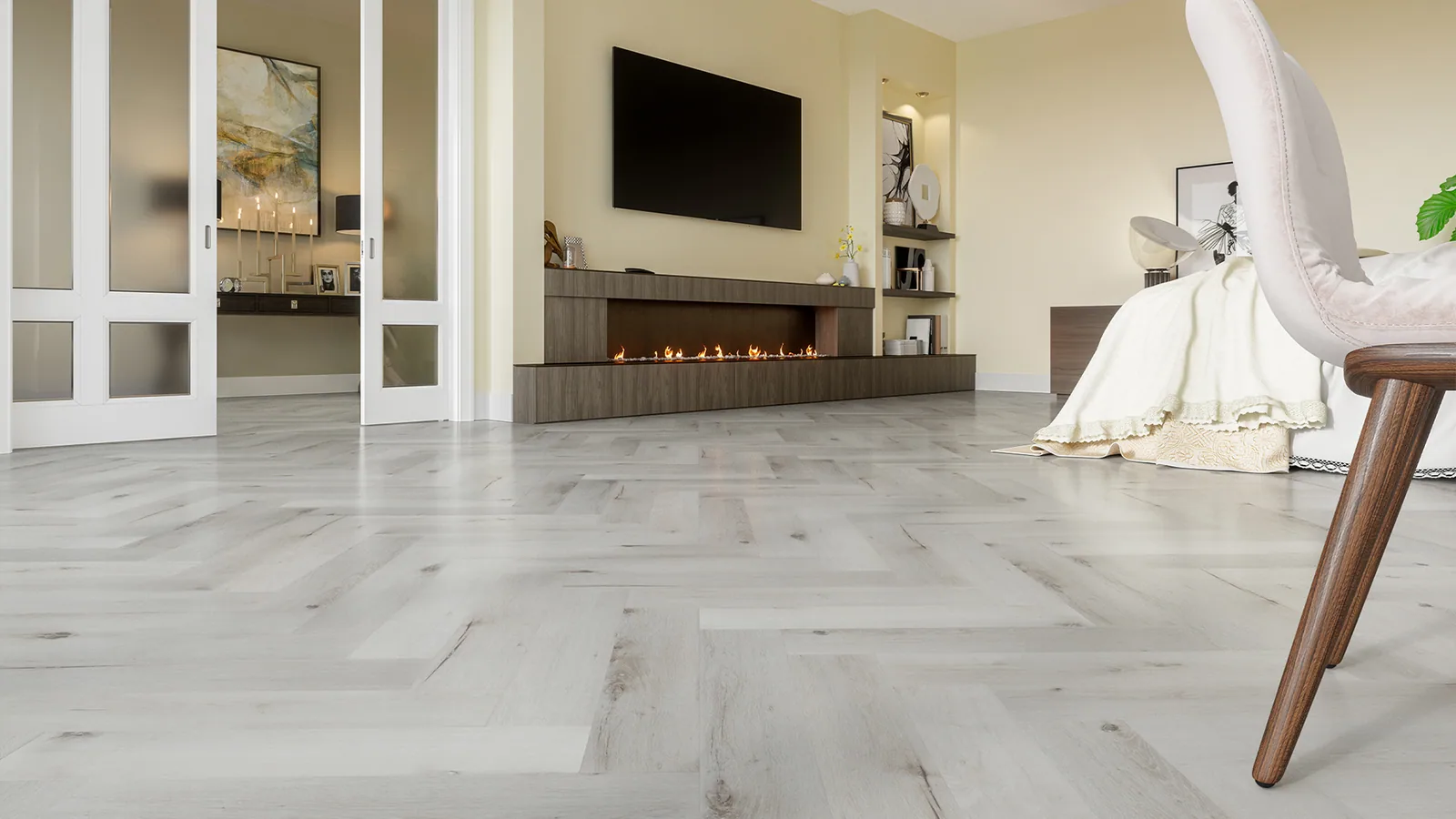 Fargo Parquet Дуб Снежный: в интерьере