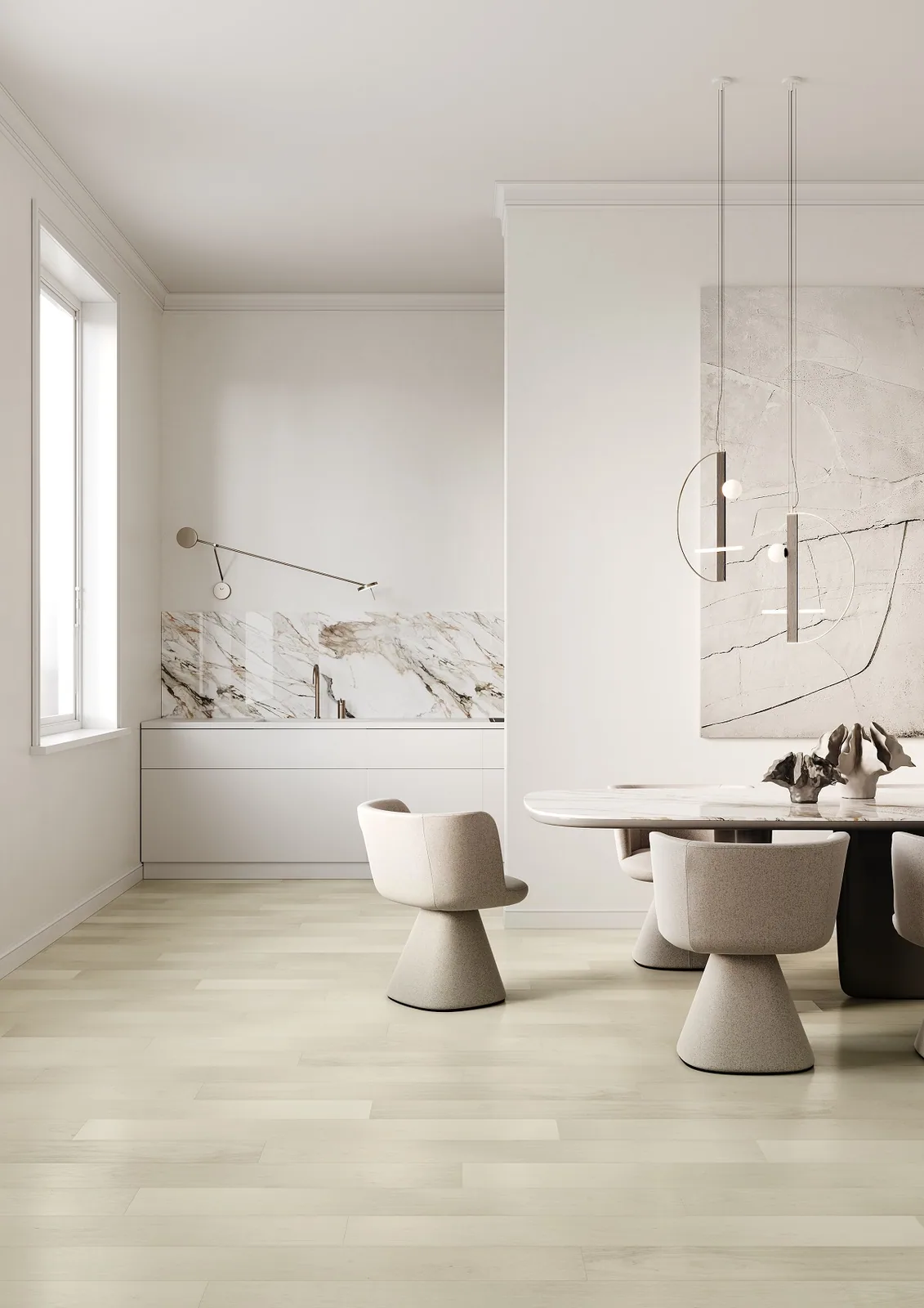 Fargo Quartz Parquet Классик 5 мм Клён Американский Белый: интерьер коллекции