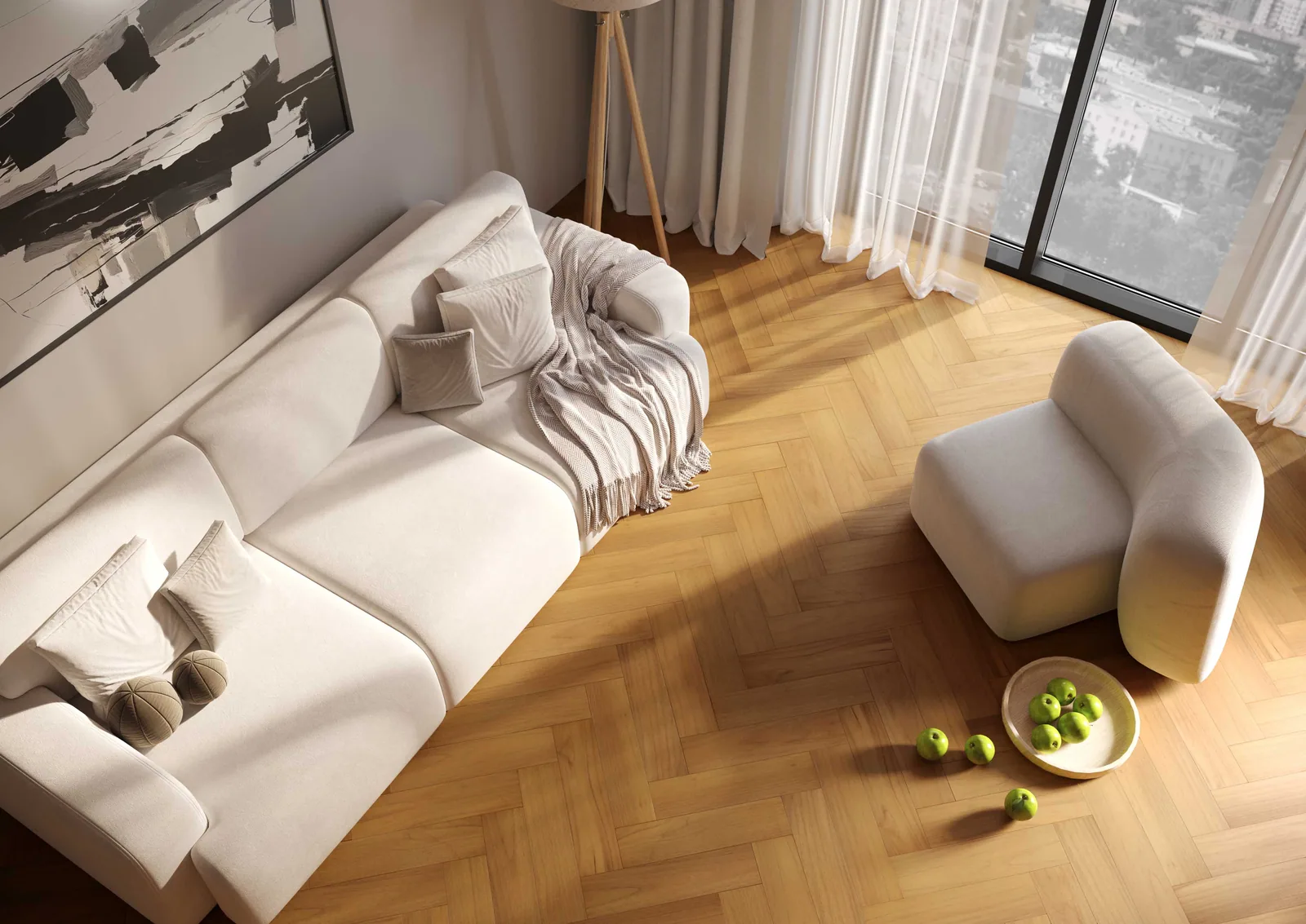 Fargo Quartz Parquet Штучный Тик Южноамериканский: в интерьере