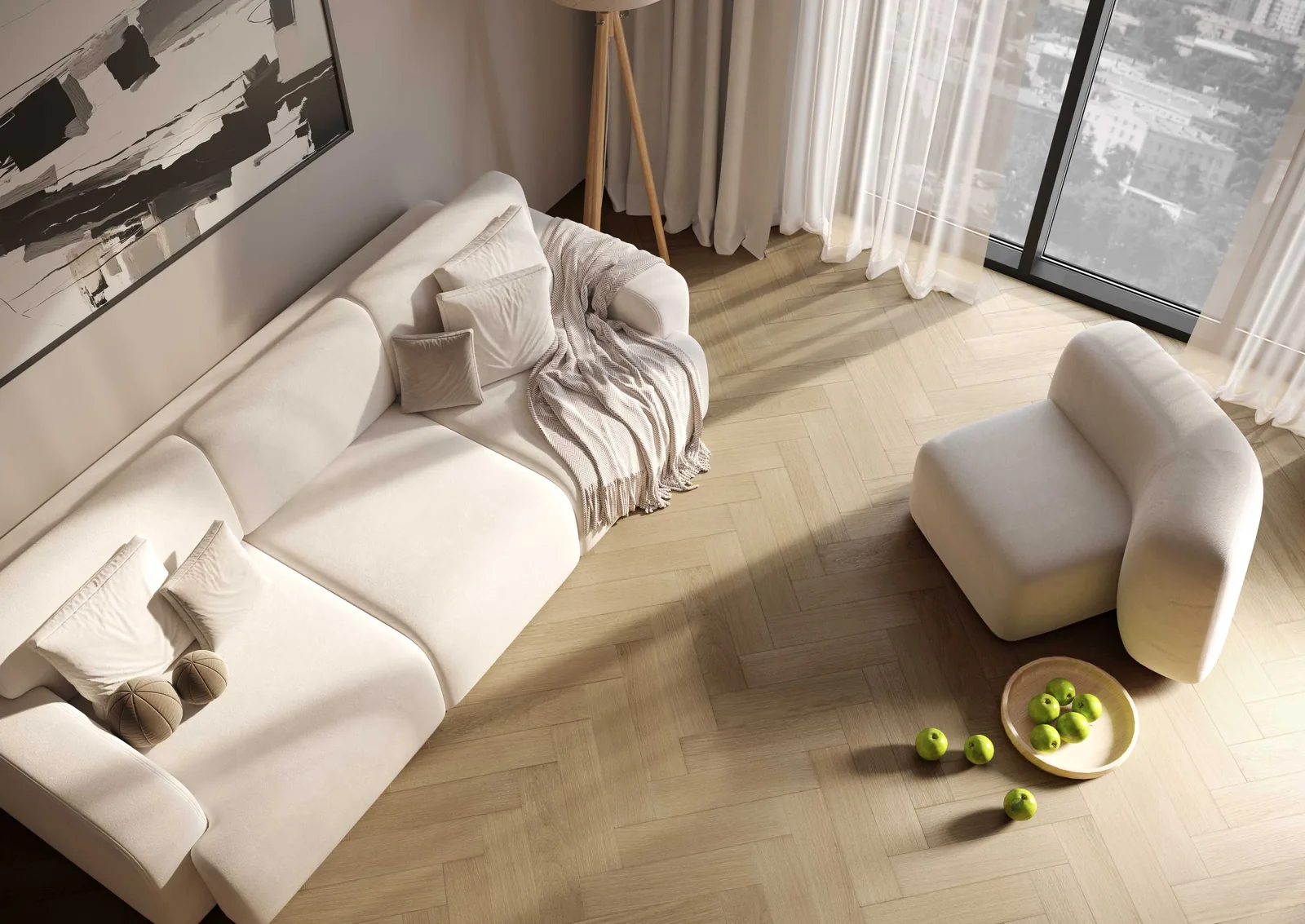 Fargo Quartz Parquet Штучный Дуб Хельсинки: в интерьере