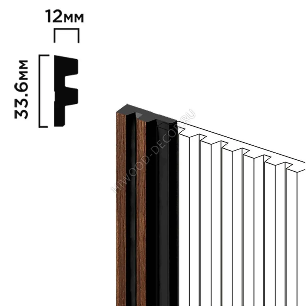 Финишный молдинг декорированный HiWood, 270x3,36 см