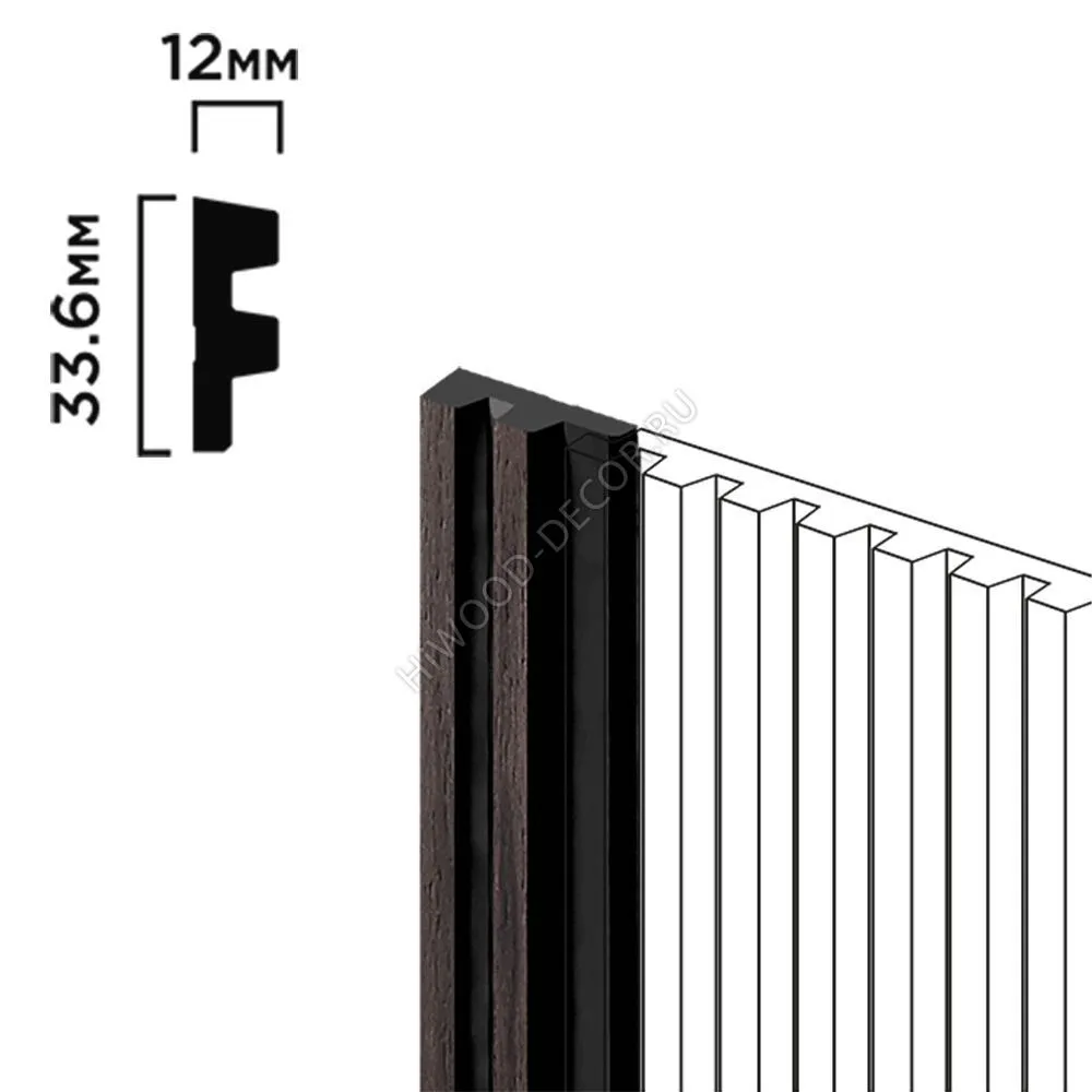 Финишный молдинг декорированный HiWood, 270x3,36 см