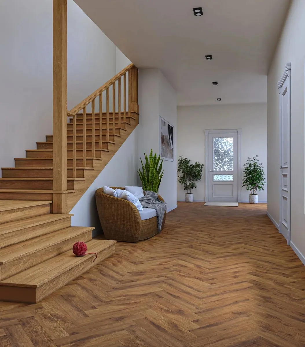 My Step Herringbone Зала: в интерьере