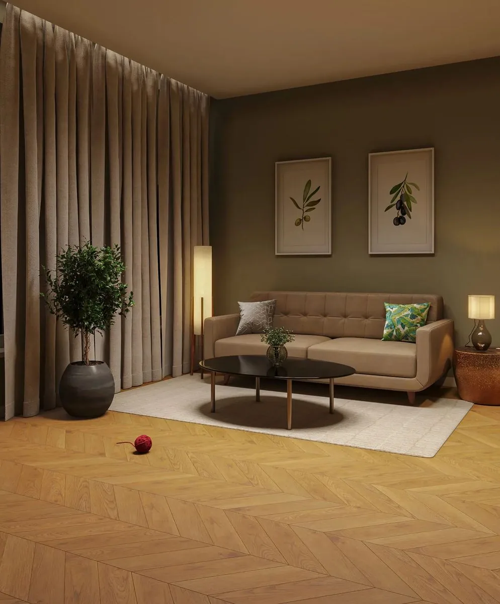 My Step Herringbone Chevron Meli: в интерьере