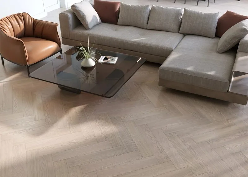 My Step Aqua Wood Herringbone Пастел: в интерьере
