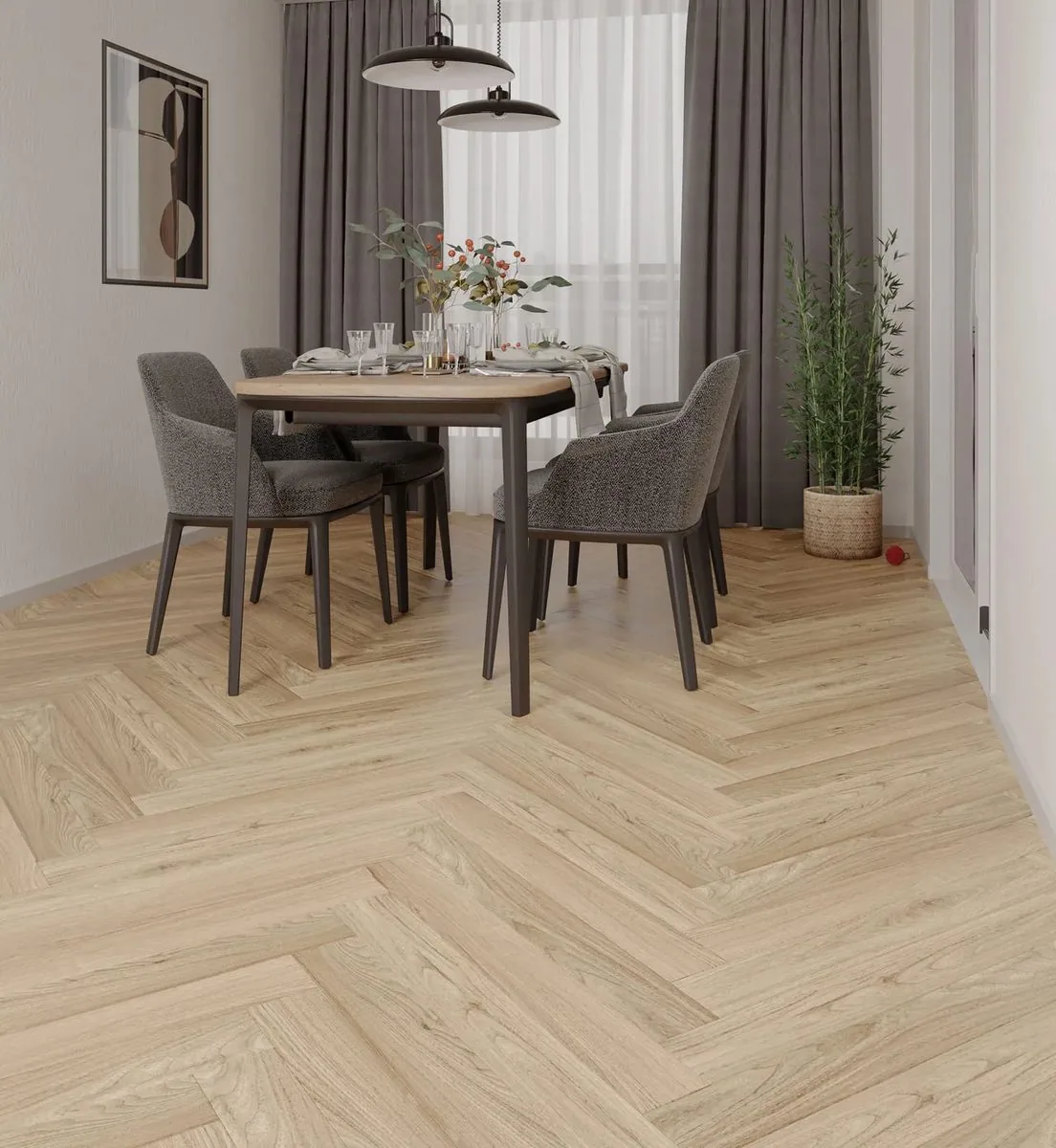 My Step Herringbone Дуб Монте: в интерьере