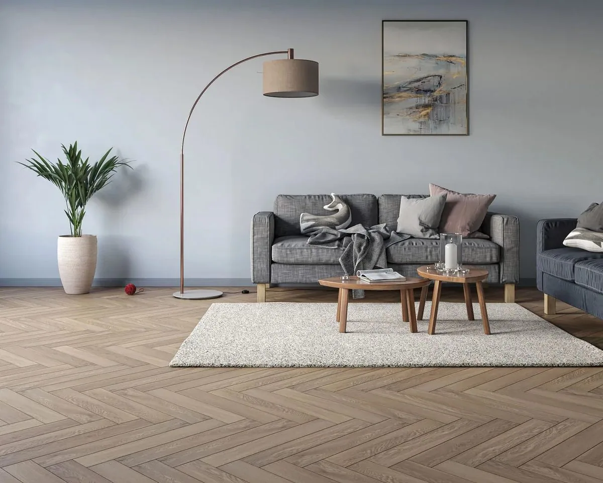 My Step Herringbone 8 Дуб Бордо: в интерьере