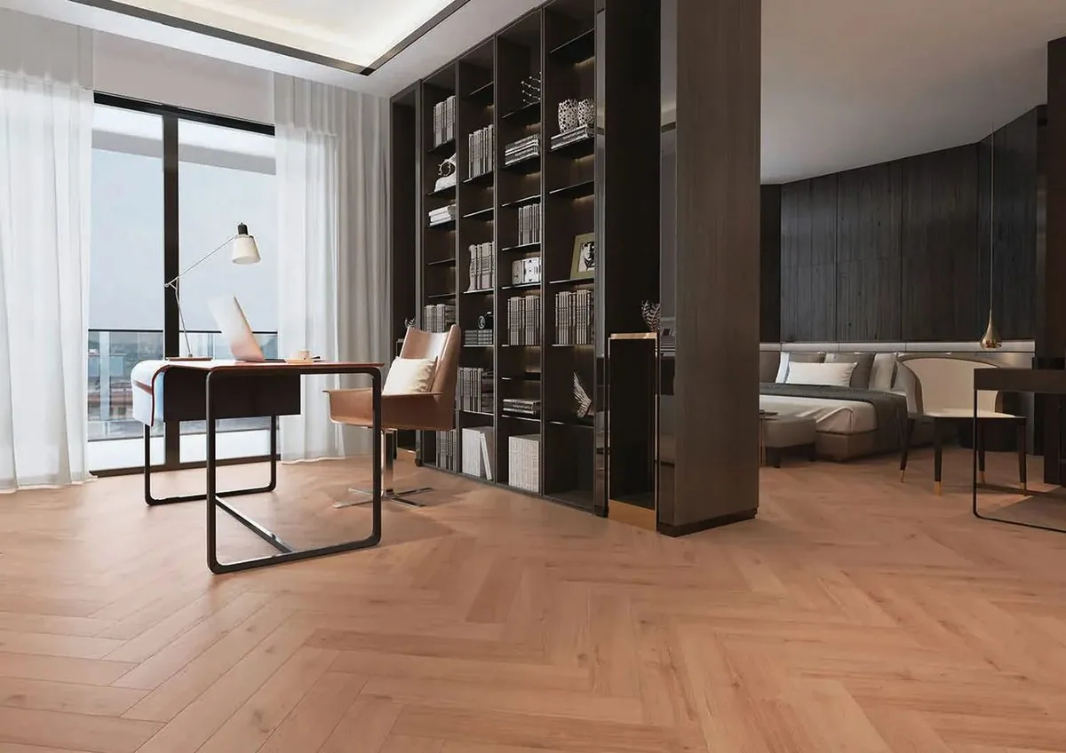 My Step Herringbone Manor+ Дуб Мерло: в интерьере