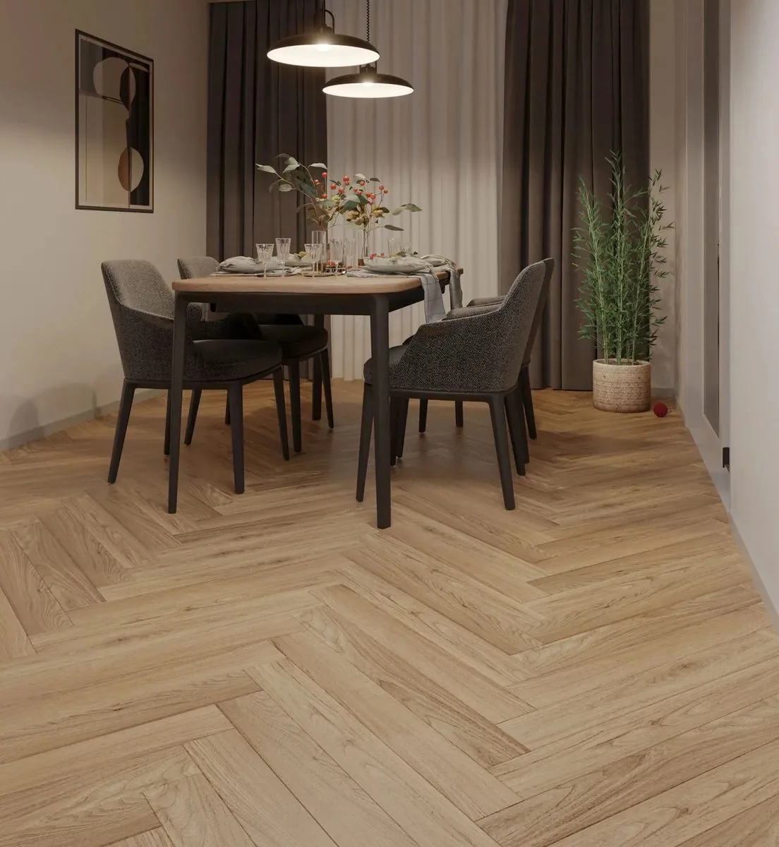 My Step Herringbone Дуб Монте: в интерьере