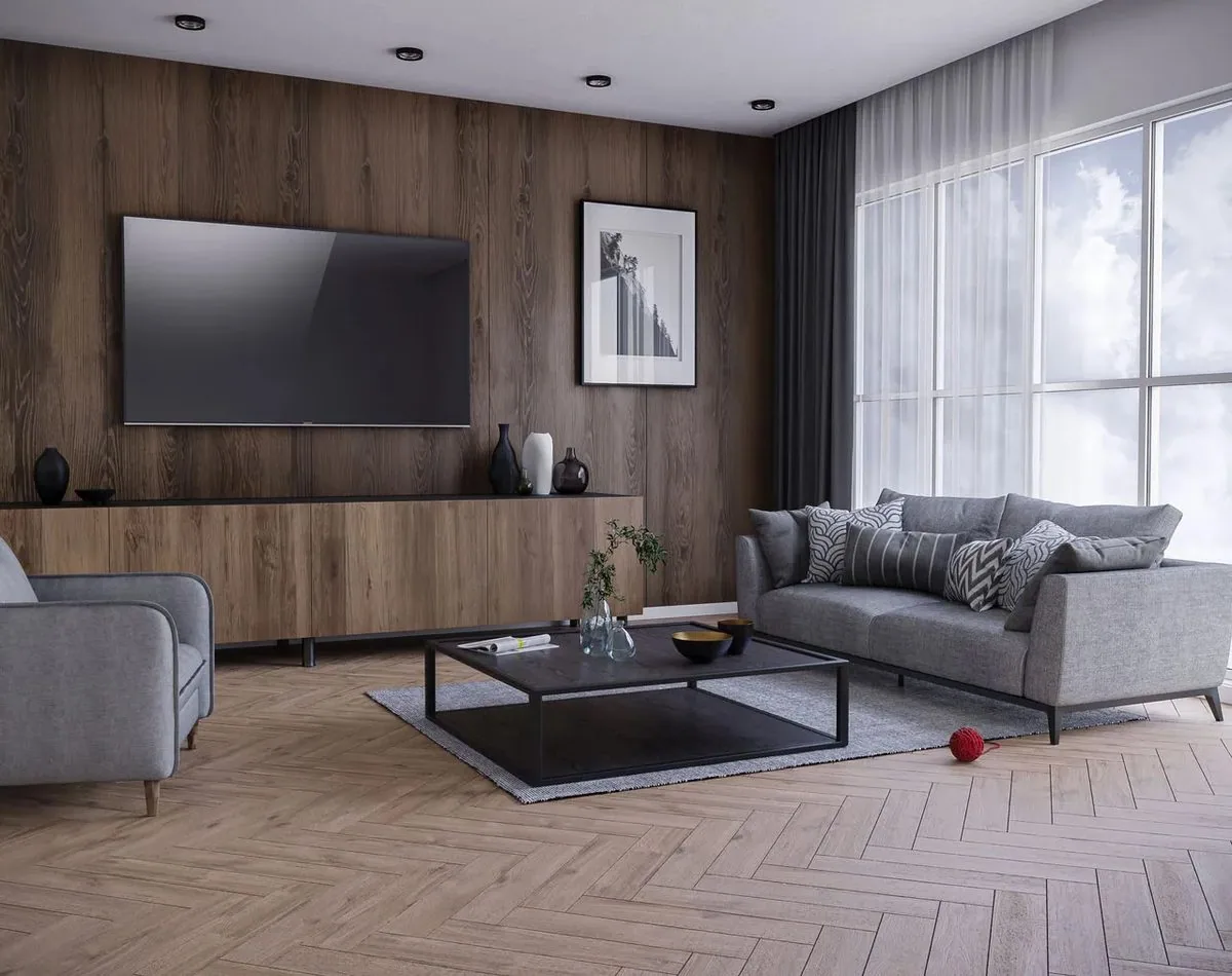 My Step Herringbone Manor+ Дуб Гавана: в интерьере