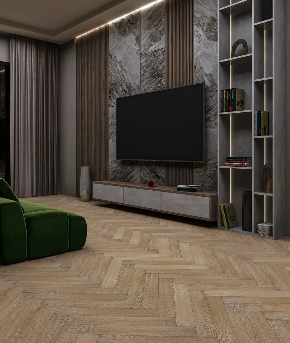 My Step Herringbone 8 Дуб Руан: в интерьере