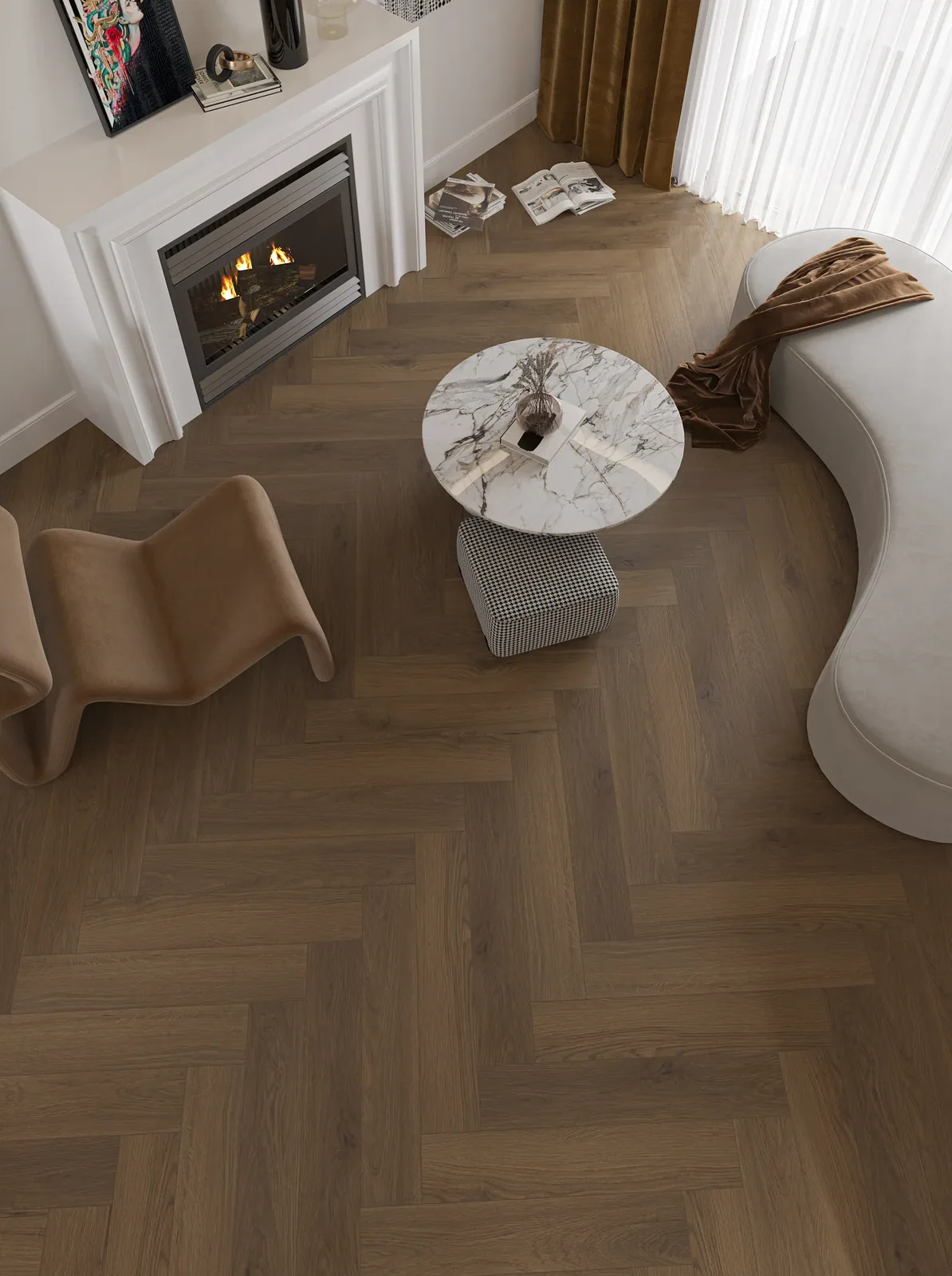 My Step Herringbone 12 New Руна: в интерьере