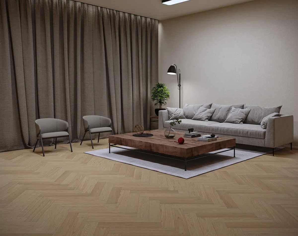 My Step Aqua Wood Herringbone Аден: в интерьере