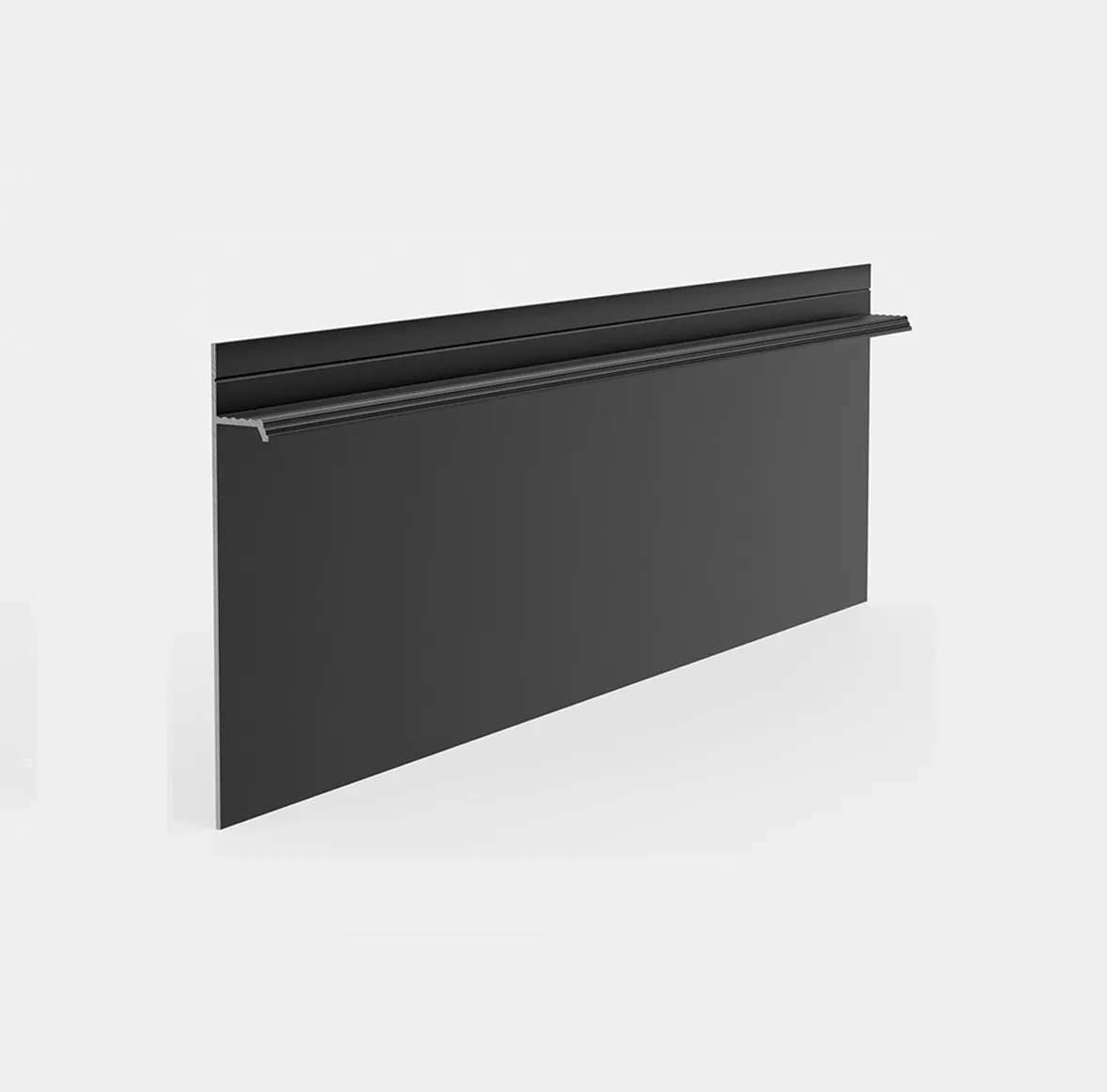 Плинтус скрытого монтажа Pro Design 323 черный, 2700x14,5x98,6 мм