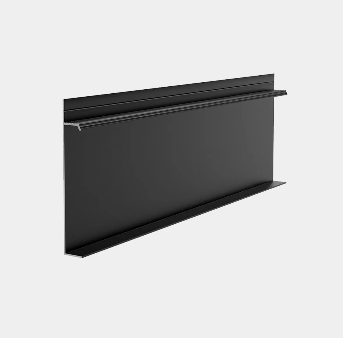 Плинтус скрытого монтажа Pro Design Universal 235 черный, 2700x14,5x100 мм