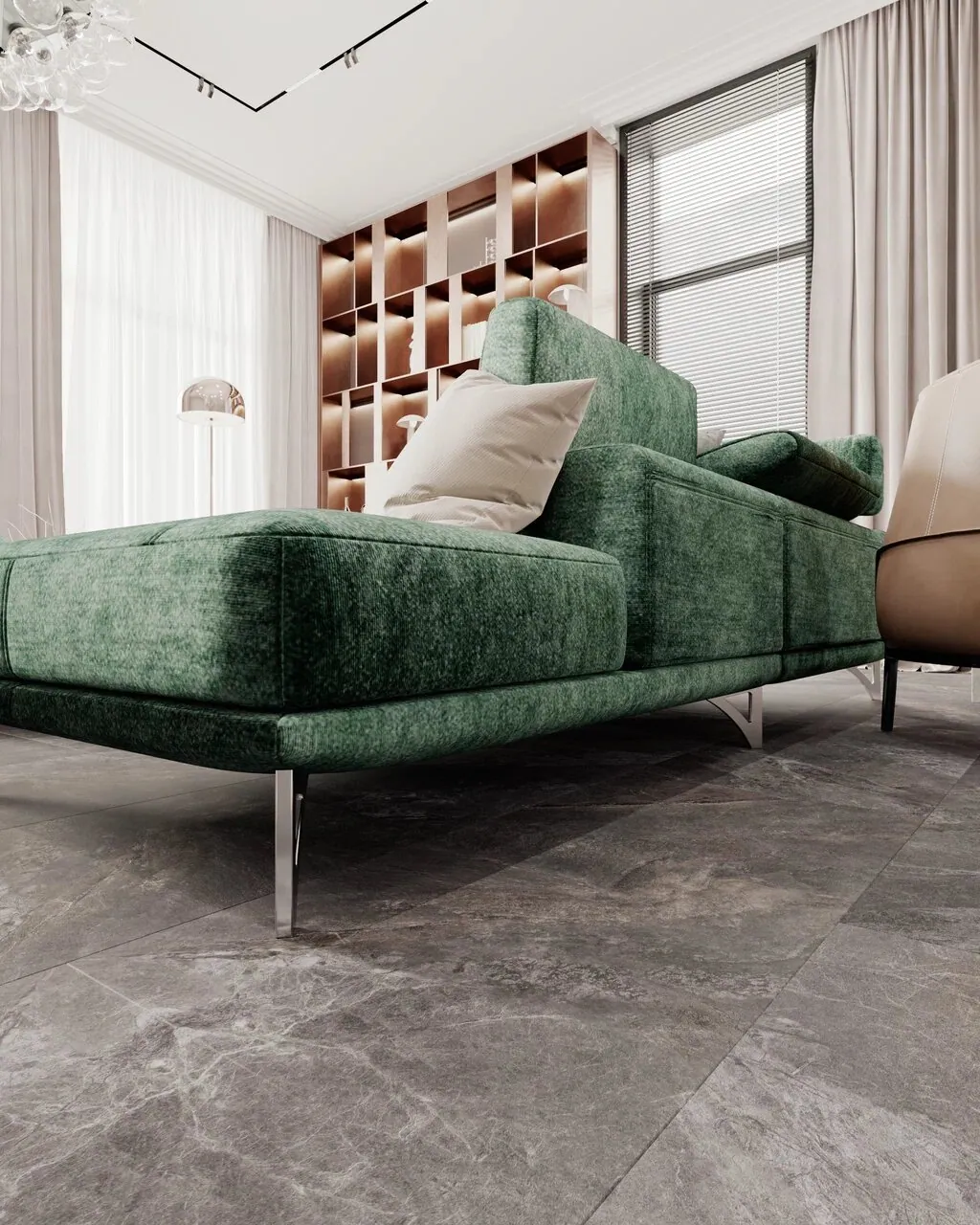 Vinilam Ceramo XXL Stone Glue Персидский Камень: в интерьере