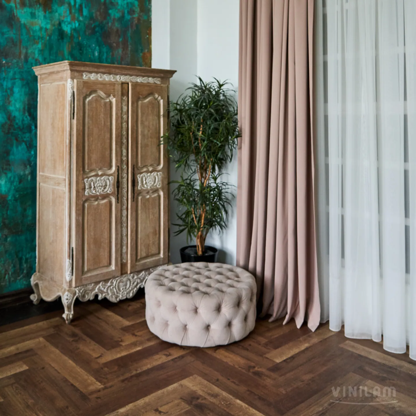 Vinilam Parquet Herringbone Click Паркет Версальский: в интерьере