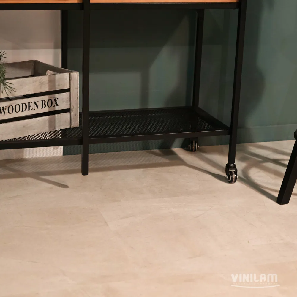 Vinilam Ceramo XXL Stone Glue Бетон белый: в интерьере
