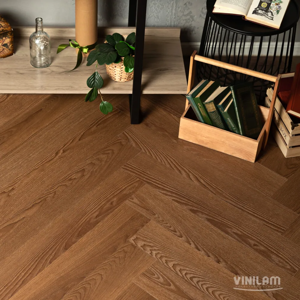 Vinilam Parquet Herringbone Click Паркет Винсент: в интерьере