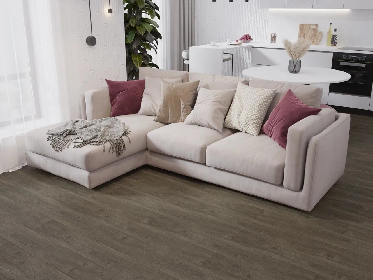 Vinilam Vinilam Click Дуб Мерс: в интерьере