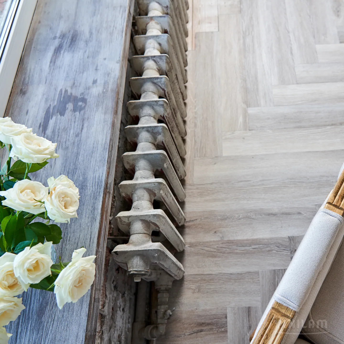 Vinilam Parquet Herringbone Click Паркет Эрмитаж: в интерьере