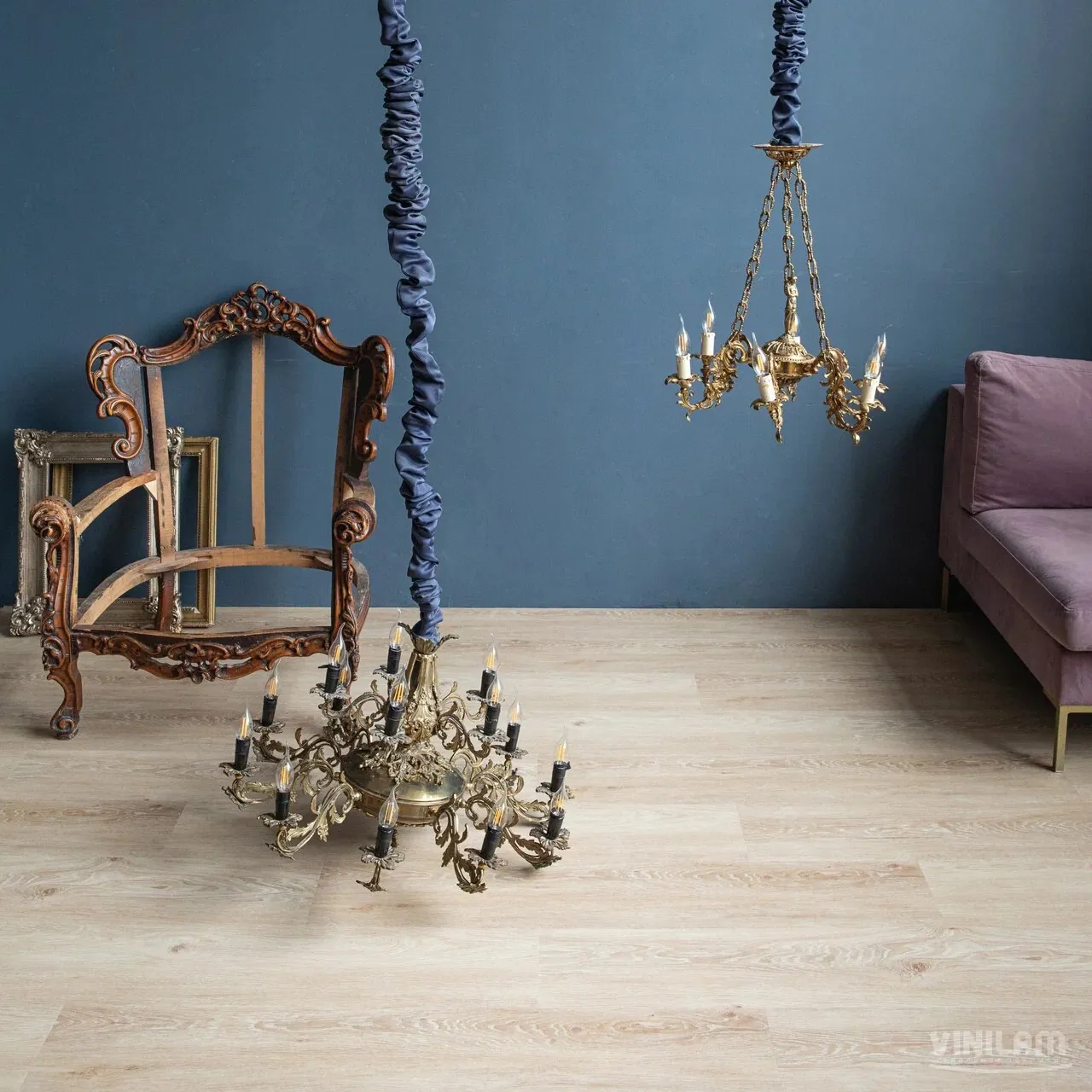Vinilam Cork Premium WPC Дуб Сарагоса: в интерьере