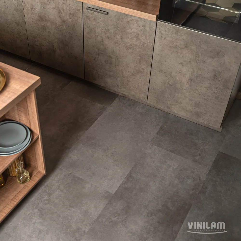 Vinilam Ceramo XXL Stone Glue Цемент стальной: в интерьере