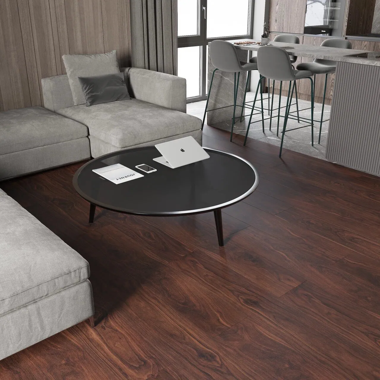 Vinilam VinilPol LVT Орех Американский: в интерьере