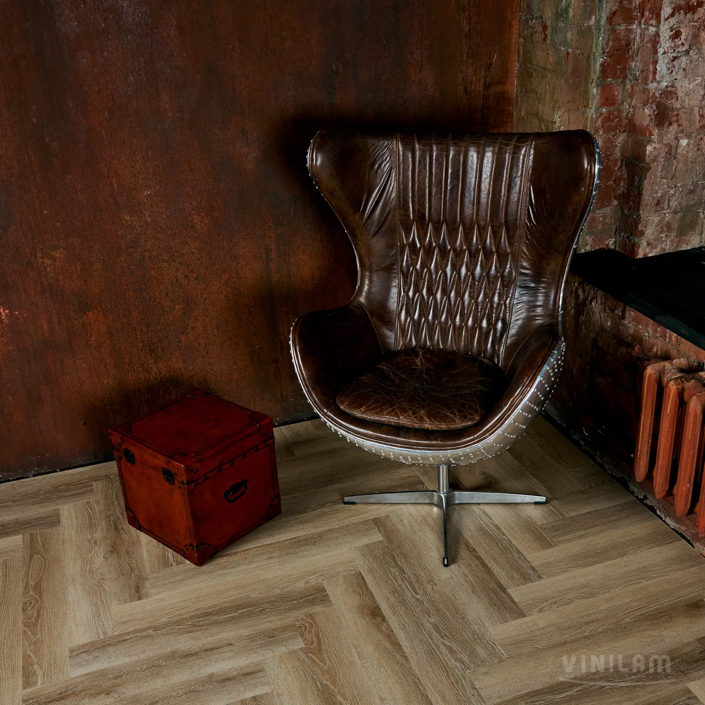 Vinilam Parquet Herringbone Click Паркет Классический: в интерьере