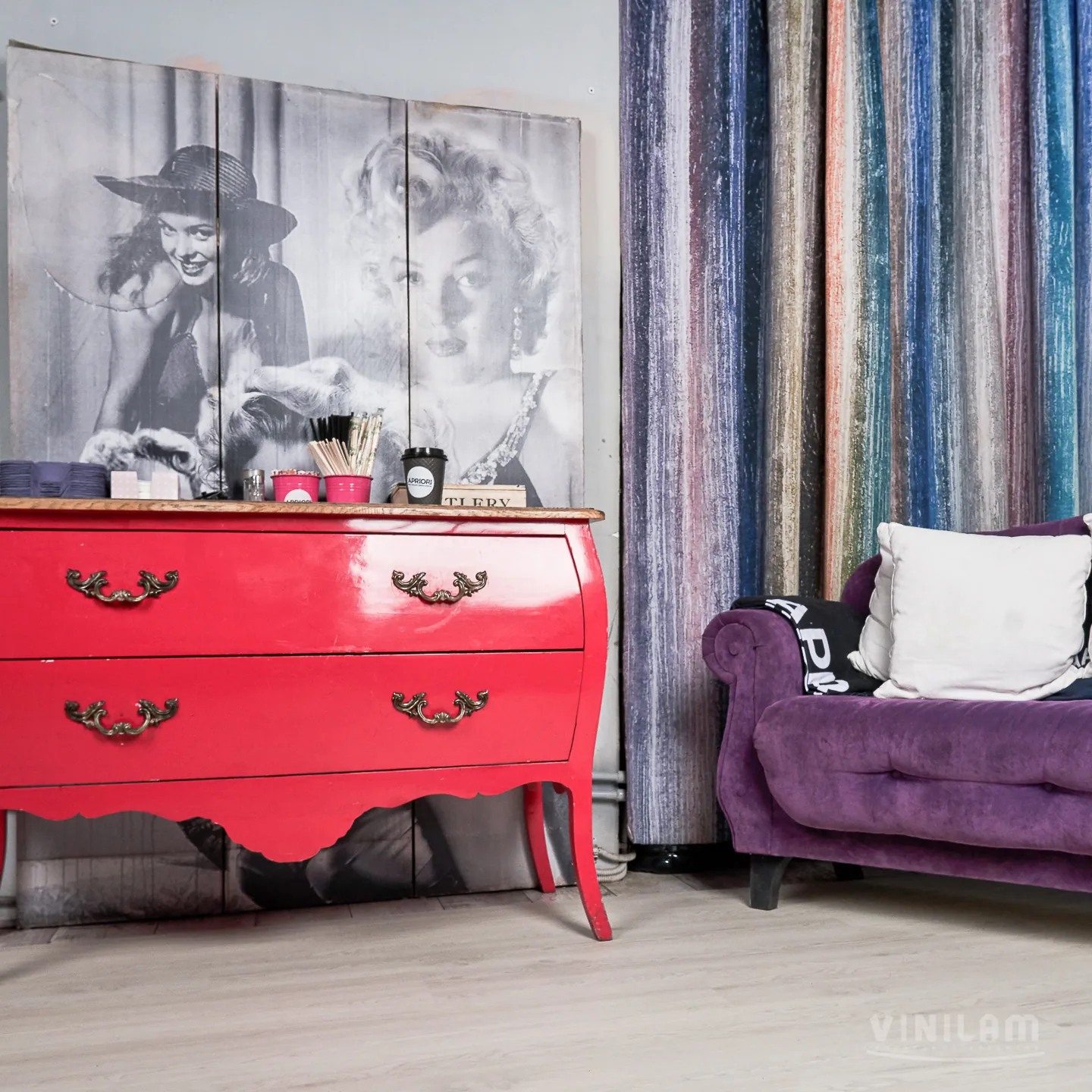 Vinilam Cork WPC Дуб Линтер: в интерьере
