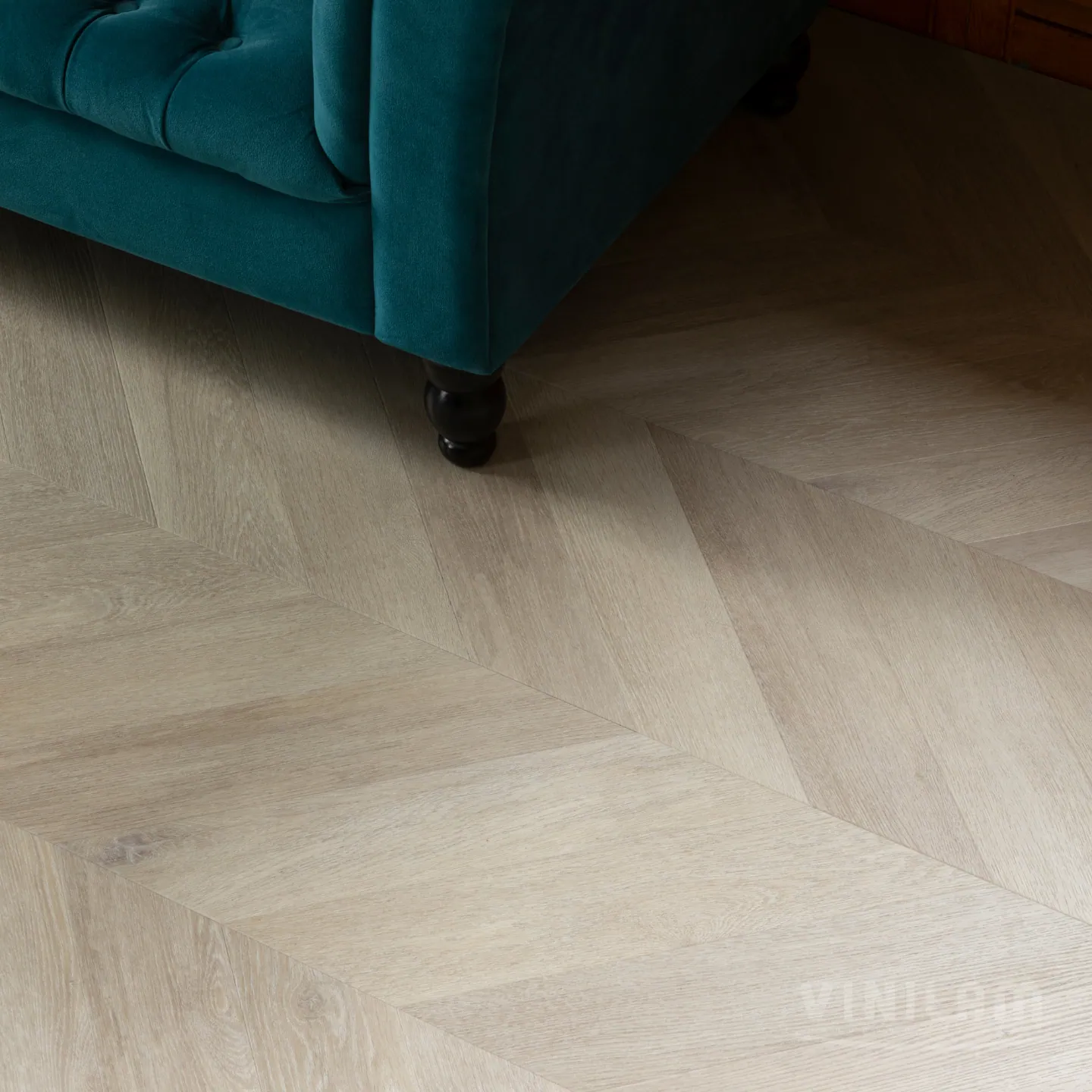Vinilam Parquet Chevron Glue Шеврон Сезар: в интерьере