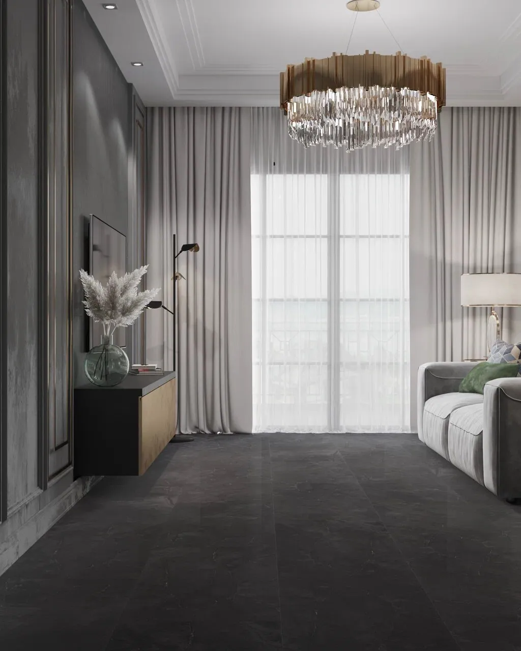 Vinilam Ceramo XXL Stone Glue Аргентинский Камень: в интерьере