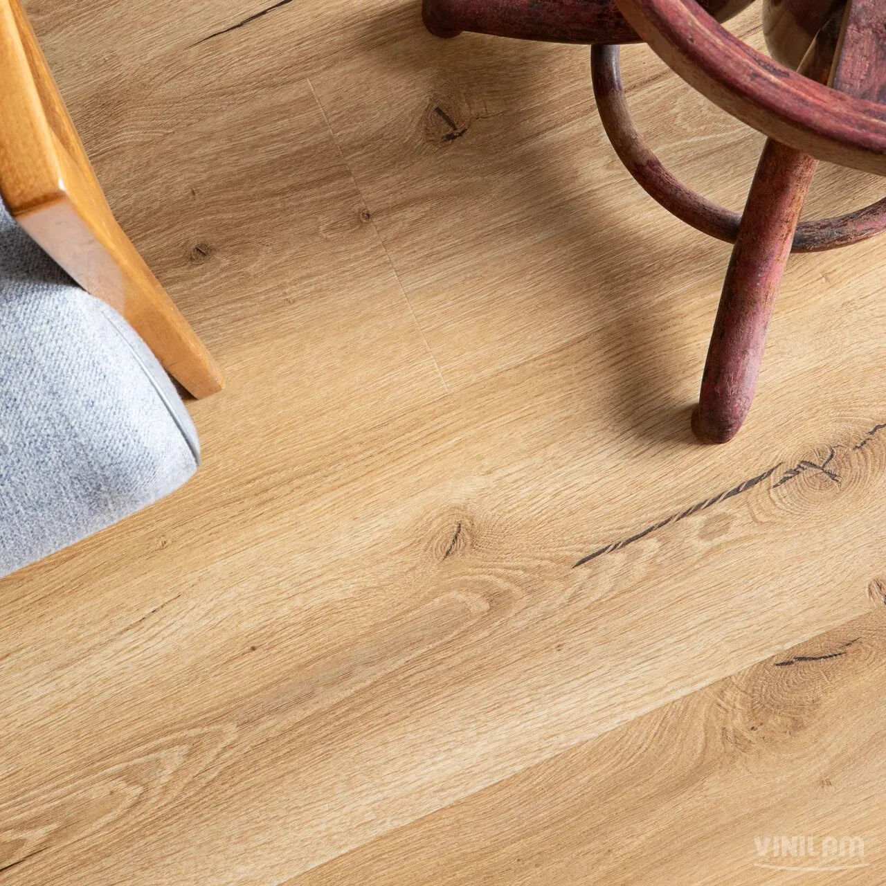 Vinilam Cork Premium WPC Дуб Мадрид: в интерьере