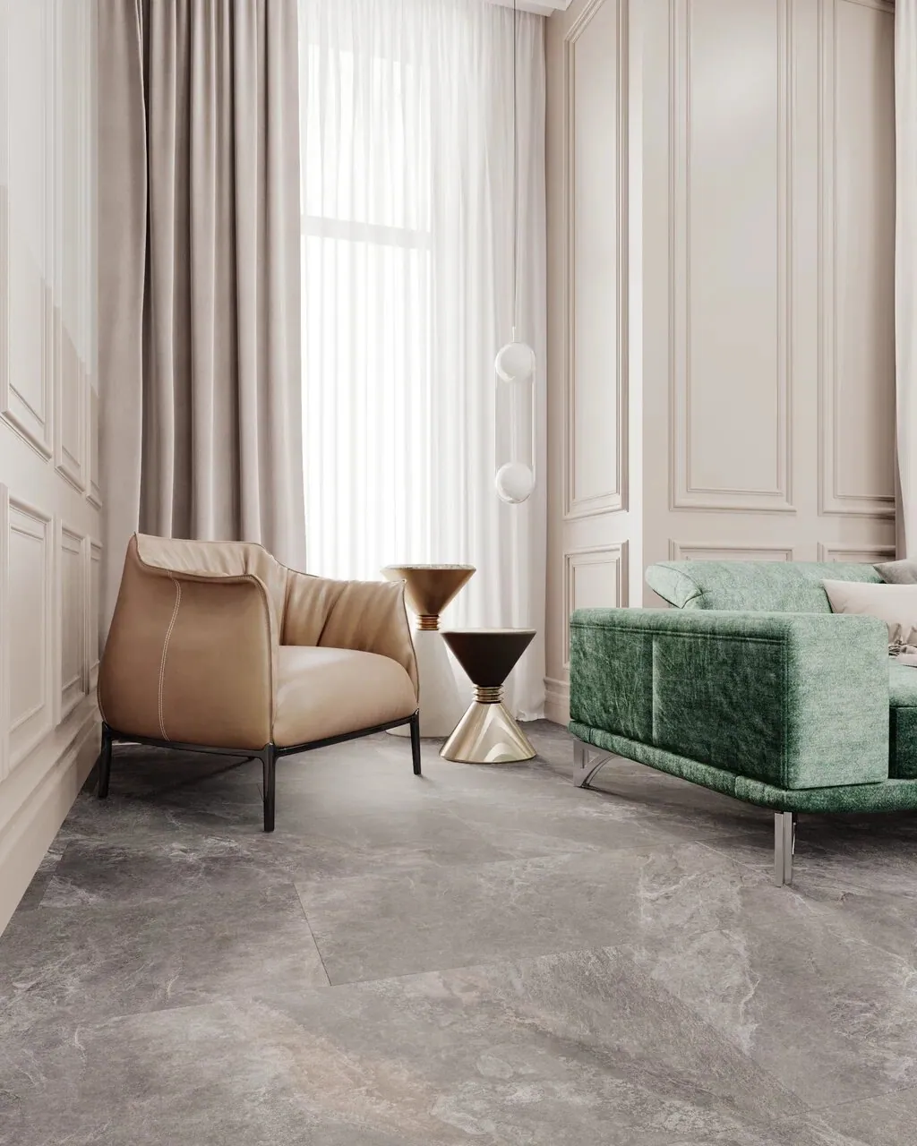 Vinilam Ceramo XXL Stone Glue Персидский Камень: в интерьере