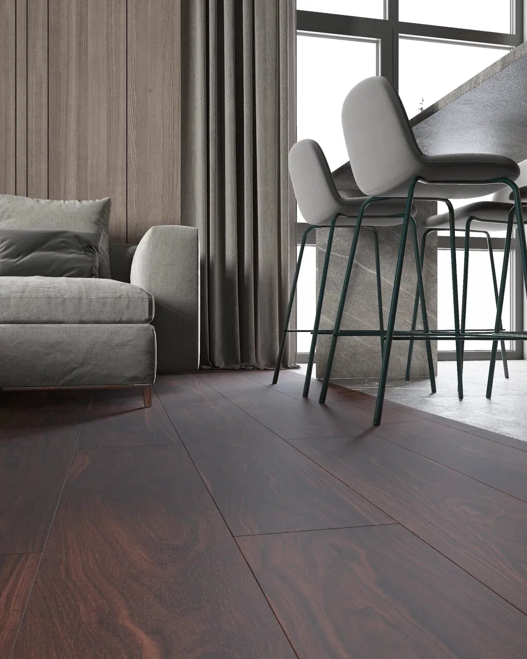 Vinilam VinilPol LVT Орех Американский: в интерьере