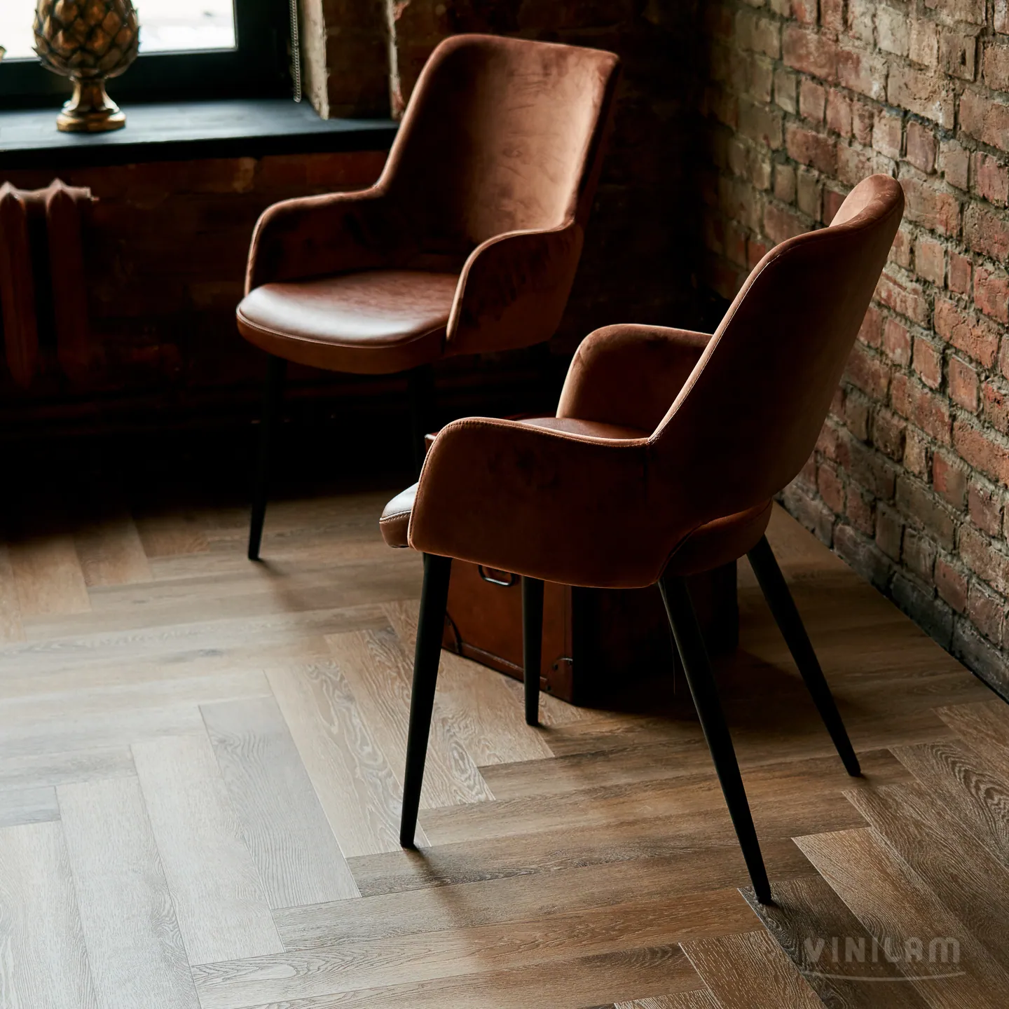 Vinilam Parquet Herringbone Click Паркет Венецианский: в интерьере
